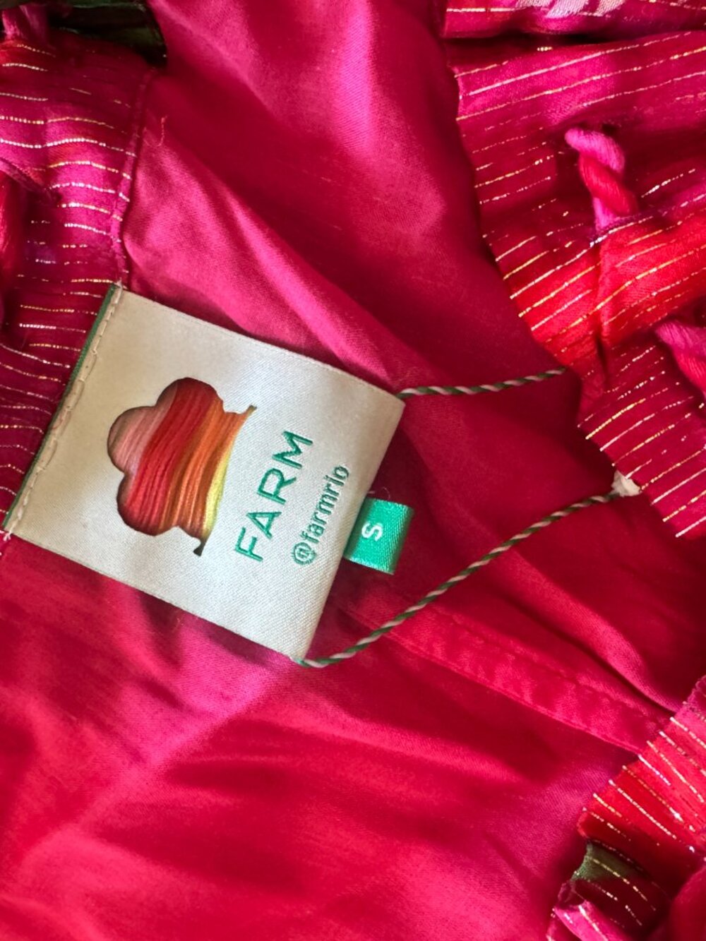 Farm Rio Pietra Maxi Dress Size Small, EUC, Shimmer - Picture 9 of 14